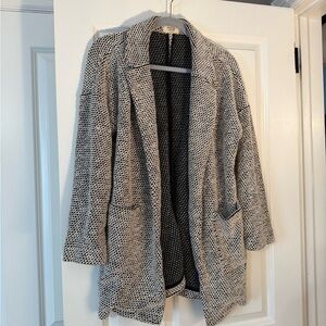 Marine Layer Black and White Knit Cardigan